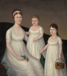 Grace Allison McCurdy (Mrs. Hugh McCurdy) e le sue figlie, Mary Jane e Letitia Grace