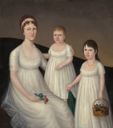 Grace Allison McCurdy, signora Hugh McCurdy e le sue figlie, Mary Jane e Letitia Grace, c. 1806