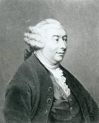 Ritratto di David Hume, inciso da William Henry Worthington