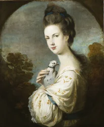Ritratto di Miss Juliet Langton in piedi, mezzo busto, 1764
