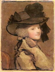 Ritratto di una donna con cappello nero