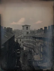 Vista su Brattle Street dallo studio di Southworth & Hawes al 5 12 Tremont Row, Boston