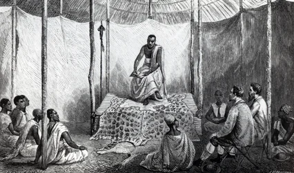 La prima lezione di Kamrasi nella Bibbia, illustrazione da 