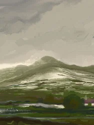 La valle delle Montagne Verdi avvolta nella nebbia