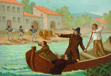 Proscrizione nel sud della Francia nel 1815 (illustrazione)