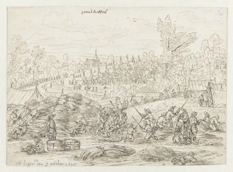Veduta di un accampamento dell