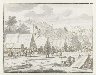 Veduta di un accampamento dell