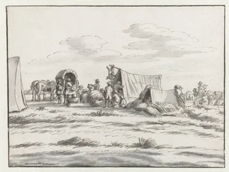 Veduta di un accampamento dell