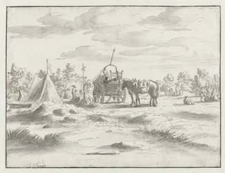 Vista di un accampamento dell