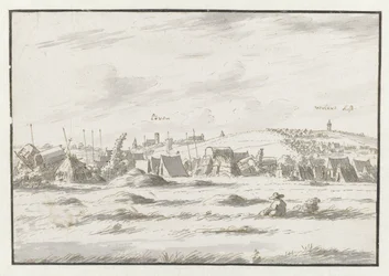 Veduta di un accampamento dell