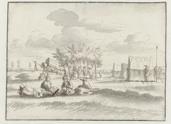 Veduta di un accampamento dell
