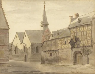 Vista della chiesa di San Giacomo e della locanda, Maastricht