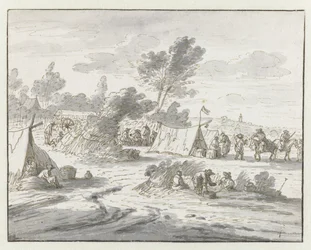 Veduta di un accampamento dell