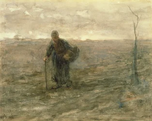 Vecchia donna sulla brughiera
