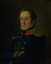 Il pittore marino Emil Wilhelm Normann in uniforme da ufficiale di marina