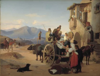 Contadini romani che vanno al mercato