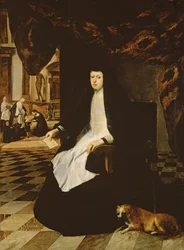 Ritratto della Regina Mariana di Spagna (n.1631) in lutto