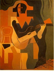 Arlecchino con chitarra