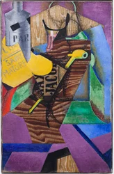 Natura morta con libro (sottotitolo: Saint-Matorel, dicembre 1913 (olio su tela)