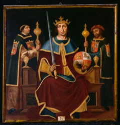 San Ferdinando Intronizzato con Due Cortigiani