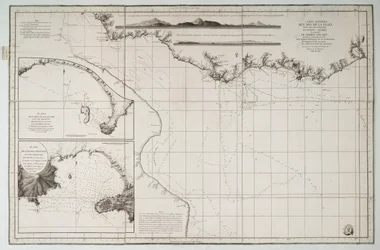 Carta del Sud America e della costa atlantica