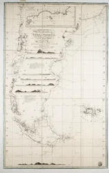 Mappa del Cile, Patagonia, Terra del Fuoco e Isole Falkland, c.1798