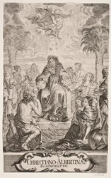 Il Duca Christian Albrecht Onorato da Apollo e le Nove Muse