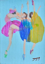 Figure danzanti colorate