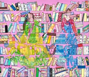 Lettori colorati della biblioteca