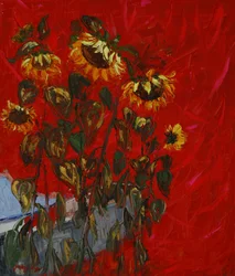 Girasoli dorati rossi