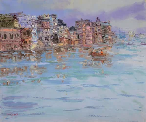 Mattina sul fiume a Varanasi