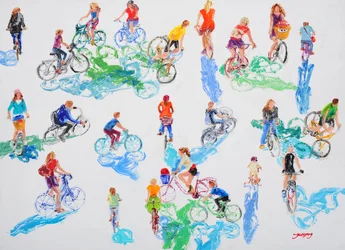 Un vivace mondo del ciclismo