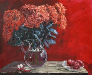 Rose e mele dai colori vivaci