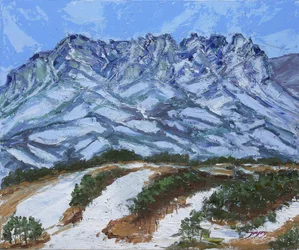 Paesaggio montano invernale
