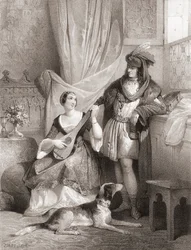 Re Carlo VII di Francia con Agnès Sorel