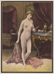 Donna con uno specchio