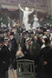 Un venerdì al salon des artistes francais. Dipinto di Jules Alexandre Grun (1868-1939)