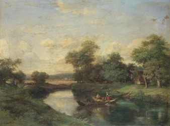 Paesaggio al bordo di un fiume