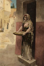 Didone che vende muschi. Pantagruel. Illustrazione di Jules Garnier. In "Rabelais e le opere di Jules Garnier".