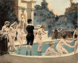 Vecchie donne che si immergono nell