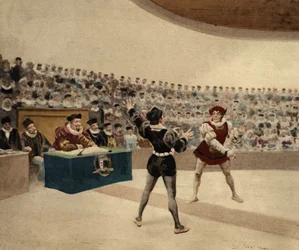 Il duello tra Panurge (di spalle) e l