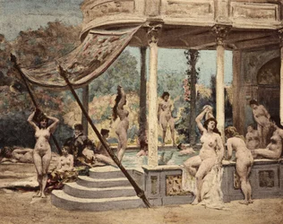 Donne che fanno il bagno nell