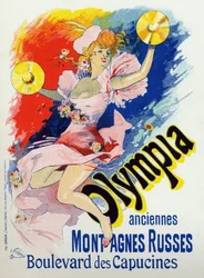 Arte. Intrattenimento. Olympia, music hall a Parigi. Poster di Jules Chéret, Francia
