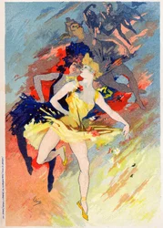 Arte. Intrattenimento. La danza. Allegoria di Jules Cheret, Francia, c.1890 (poster)