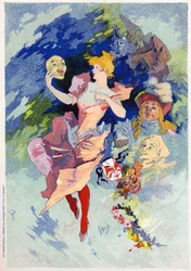 Allegoria della commedia, fine XIX secolo (illustrazione)