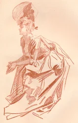 Disegno in sanguigna, c1900 1903-1904