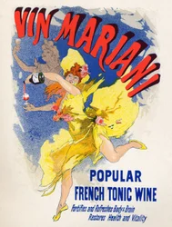 Cibo e bevande. Vino tonico francese Mariani (primo cocawine). Poster di Jules Cheret (1836-1932), Francia