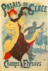 Jules Cheret: Palazzo di ghiaccio - Champs Elysees ... (litografia)