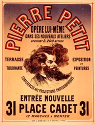Poster pubblicitario dei nuovi studi di Pierre Petit