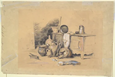 Paesaggio (recto); Natura morta (verso)